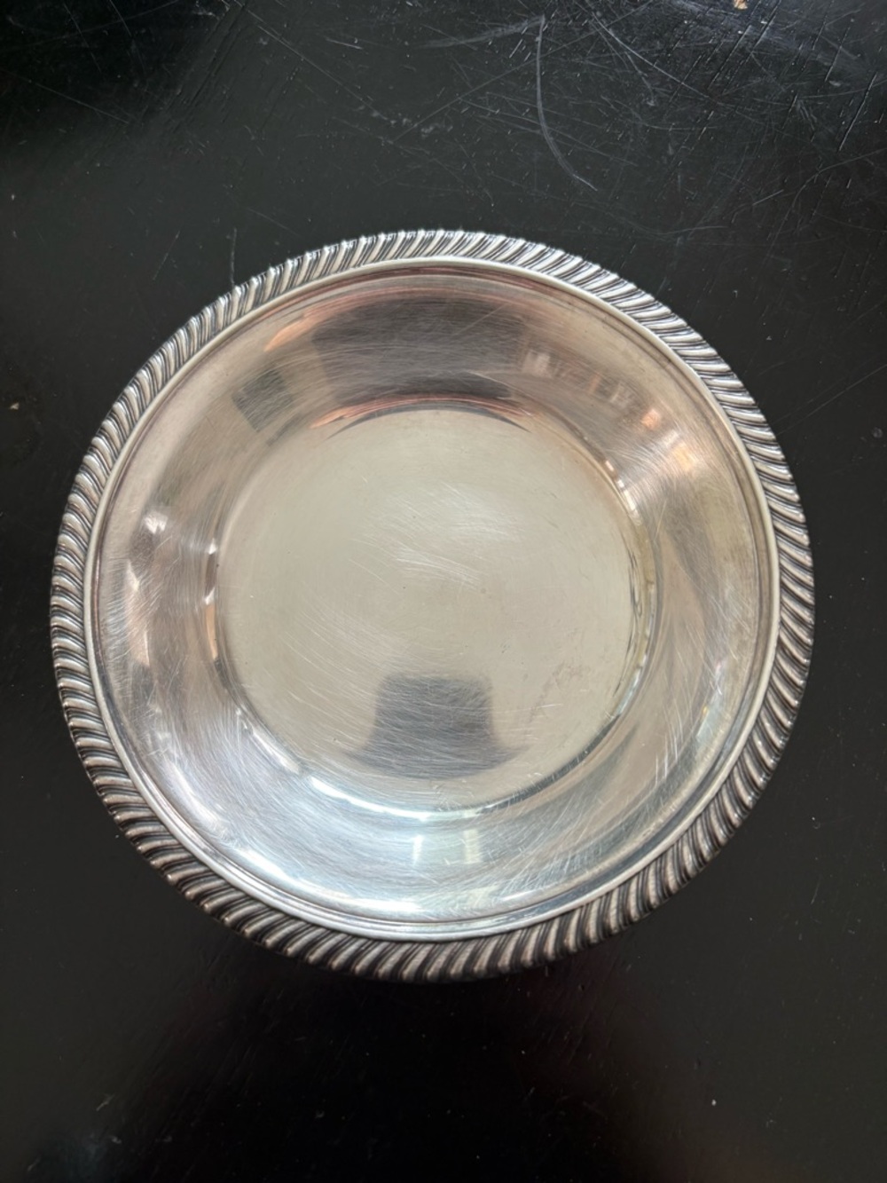 Reed & Barton Silver Rope-Edge Serving Bowl
